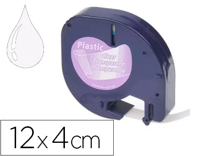 Cinta Q-Connect 12mm. x 4m. transparente para Dymo Letratag